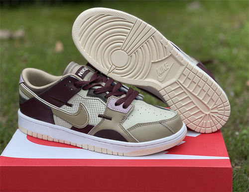 Pure original version_ Nike Dunk SCRAP Mocha color scheme_ the item number_ DH7450-100_ full code shipment 36--46-b48cece5